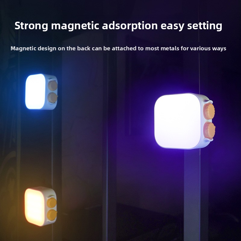 Luz de preenchimento para fotografia móvel, ambiente interno de internet, celebridades, transmissão ao vivo, comida, luz de preenchimento, luz de beleza RGB portátil_voghion.com