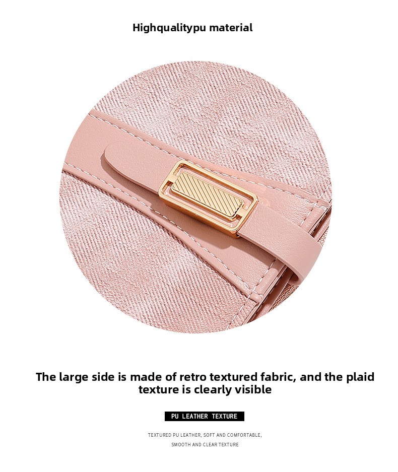 Portafoglio da donna nuovo, lungo, con cerniera a due ante, in pelle, porta monete e carte, pochette dal design di nicchia, disponibile in 4 colori._voghion.com