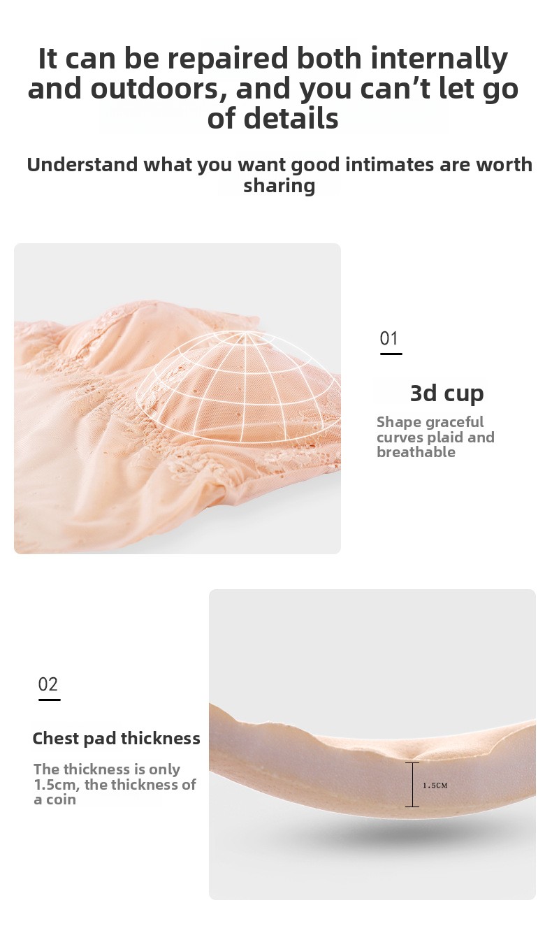 Zwoele nieuwe aankomst: kanten en latex bh met slingdesign, prachtige rug, borstkussentjes en alles-in-één borstband voor een sexy tubetoplook_voghion.com