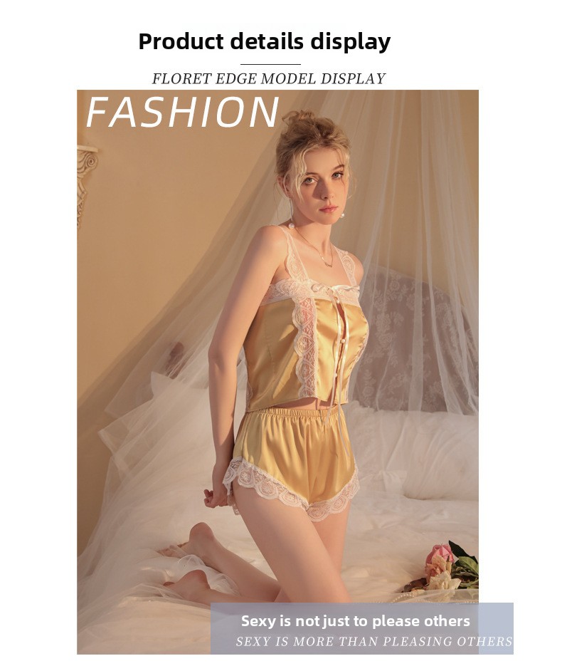 Sexy & Cooling: Women's Ice Silk Cami Nightgown, Perfect For Summer Nights_voghion.com