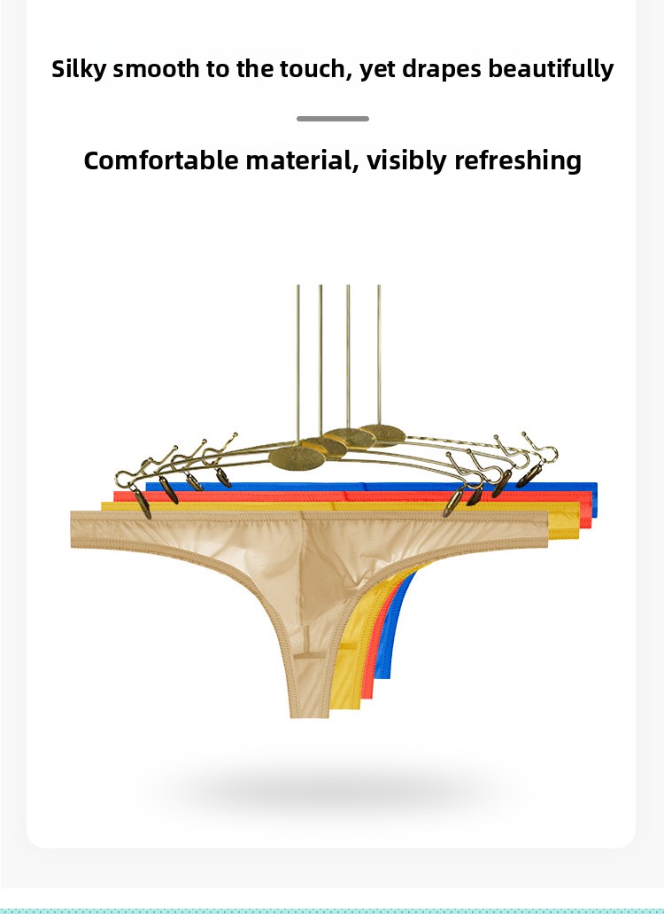 Heren ijszijden slipje met lage taille en dunne, sexy T-broek, ademend_voghion.com
