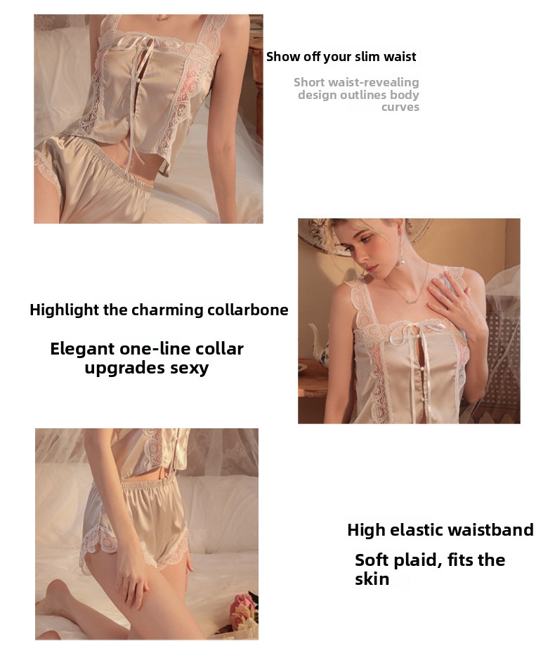 Sexy & Cooling: Women's Ice Silk Cami Nightgown, Perfect For Summer Nights_voghion.com