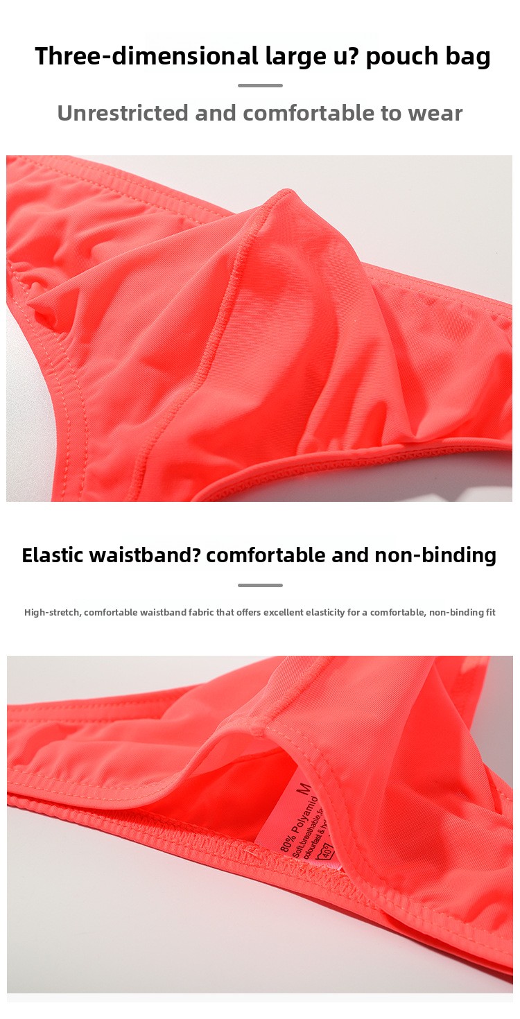 Heren ijszijden slipje met lage taille en dunne, sexy T-broek, ademend_voghion.com