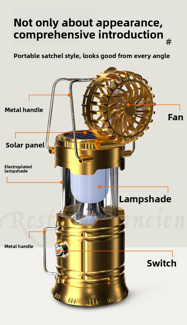 Solar-Multifunktions-Campinglicht kann durch Blasen von Luft aufgeladen werden, Campingmodell lädt Notfall-Taschenlampe im Freien_voghion.com