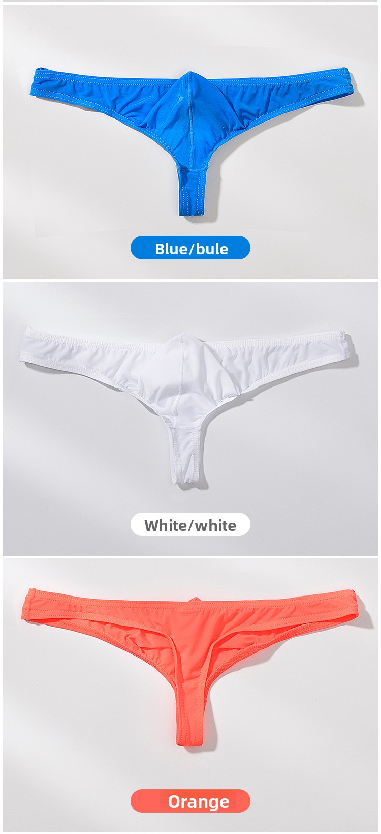 Heren ijszijden slipje met lage taille en dunne, sexy T-broek, ademend_voghion.com