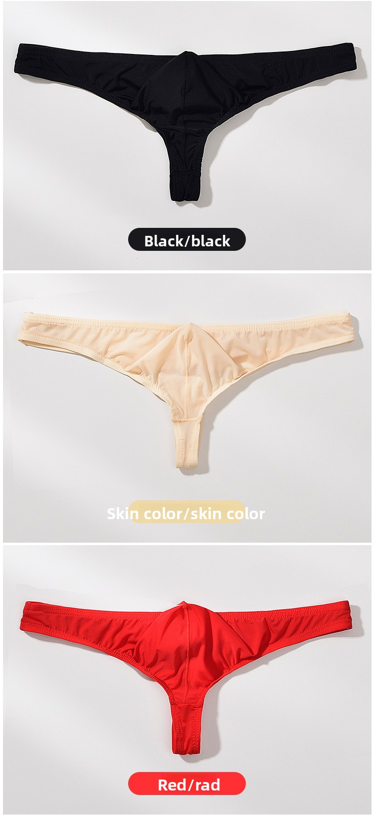 Heren ijszijden slipje met lage taille en dunne, sexy T-broek, ademend_voghion.com