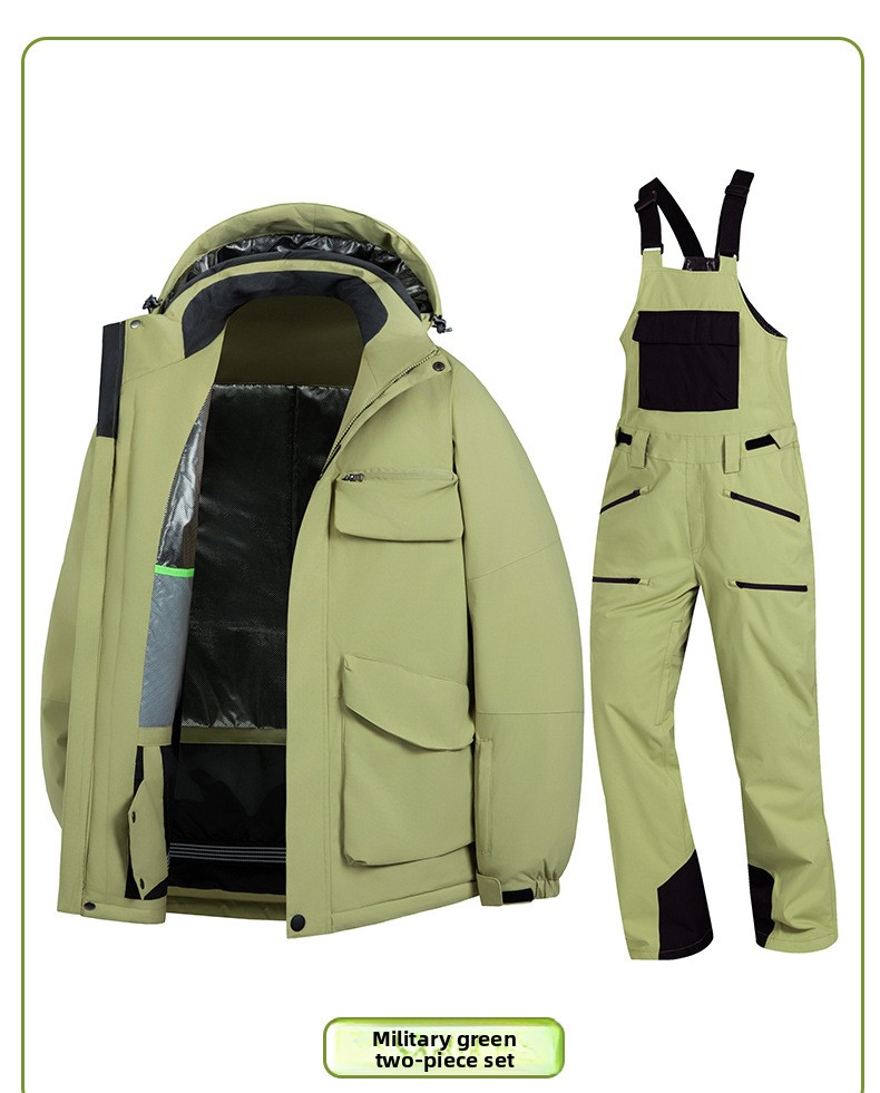 Combinaison de ski d'hiver pour homme, coupe ample et polyvalente, idéale pour les activités de plein air._voghion.com