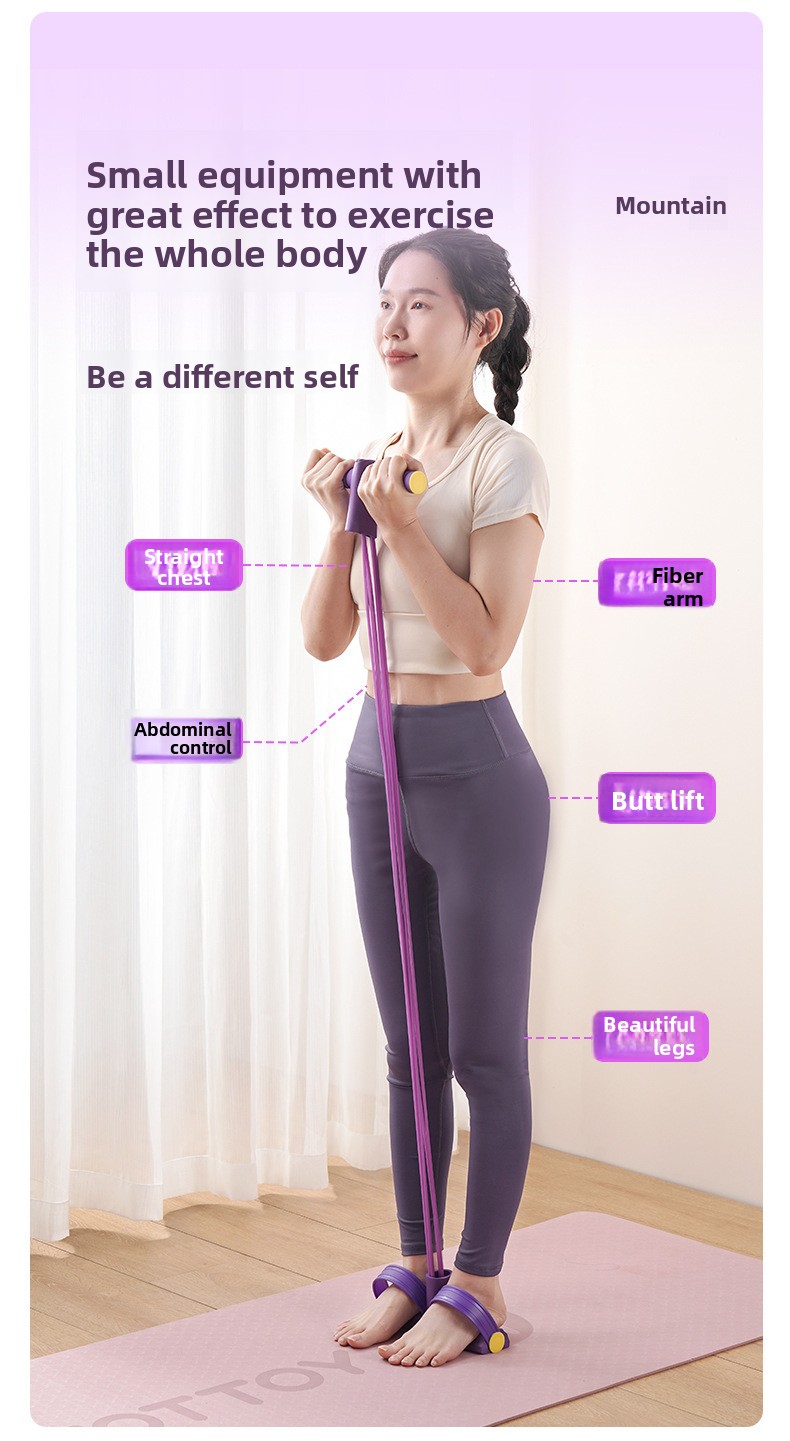 Pedal Pull Device Fitness Sit-ups Auxiliary Device Abdominal Roll Abdominal Slim Belly Yoga Equipment Stomach Rope_voghion.com