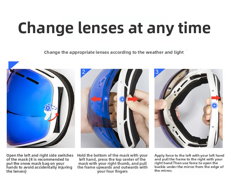 COPOZZ Große sphärische Skibrille für Herren und Damen, doppellagige Antibeschlag-Skibrille, Skizubehör, Ausrüstung kann bei Myopie stecken bleiben_voghion.com