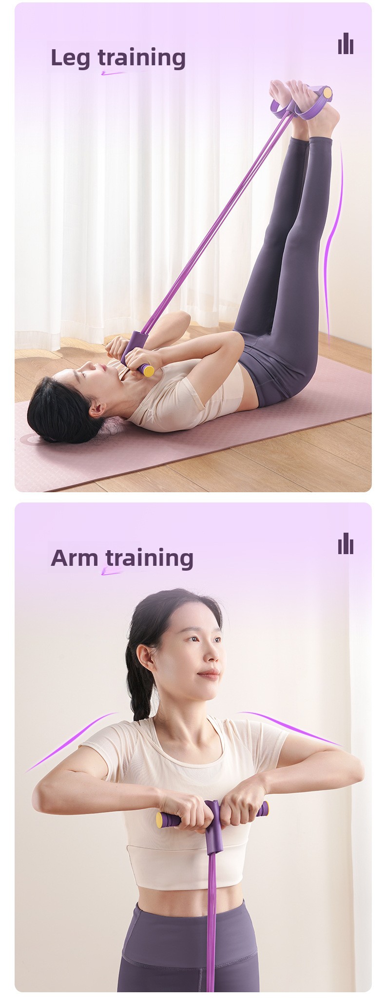 Pedal Pull Device Fitness Sit-ups Auxiliary Device Abdominal Roll Abdominal Slim Belly Yoga Equipment Stomach Rope_voghion.com