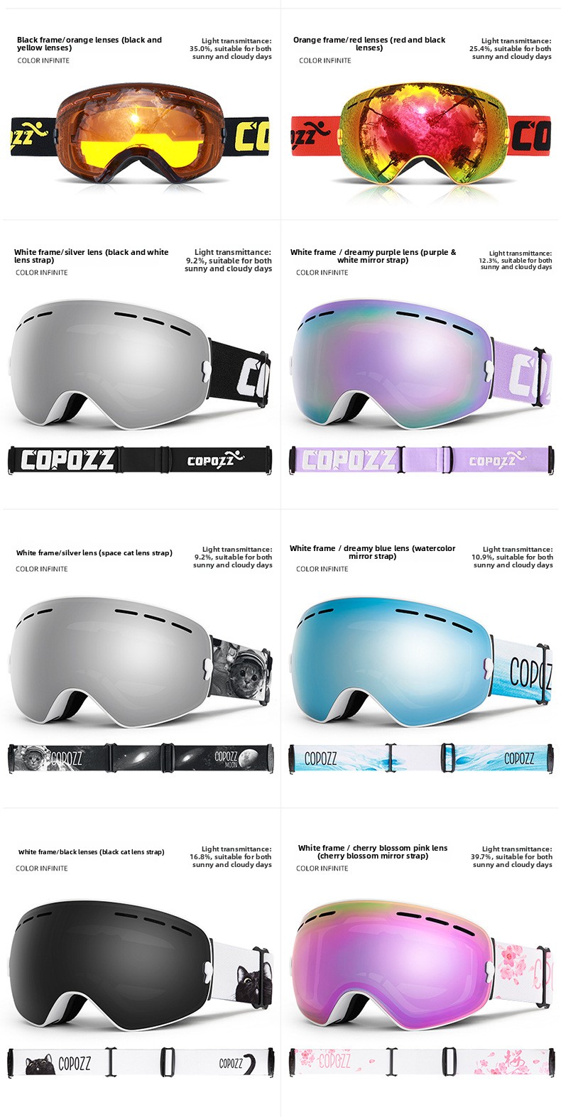 COPOZZ Große sphärische Skibrille für Herren und Damen, doppellagige Antibeschlag-Skibrille, Skizubehör, Ausrüstung kann bei Myopie stecken bleiben_voghion.com