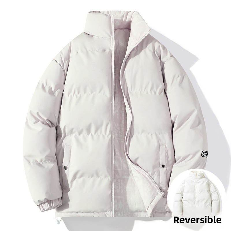Abiti imbottiti in cotone double face per uomo e donna, giacca imbottita in cotone con collo alto per coppie_voghion.com