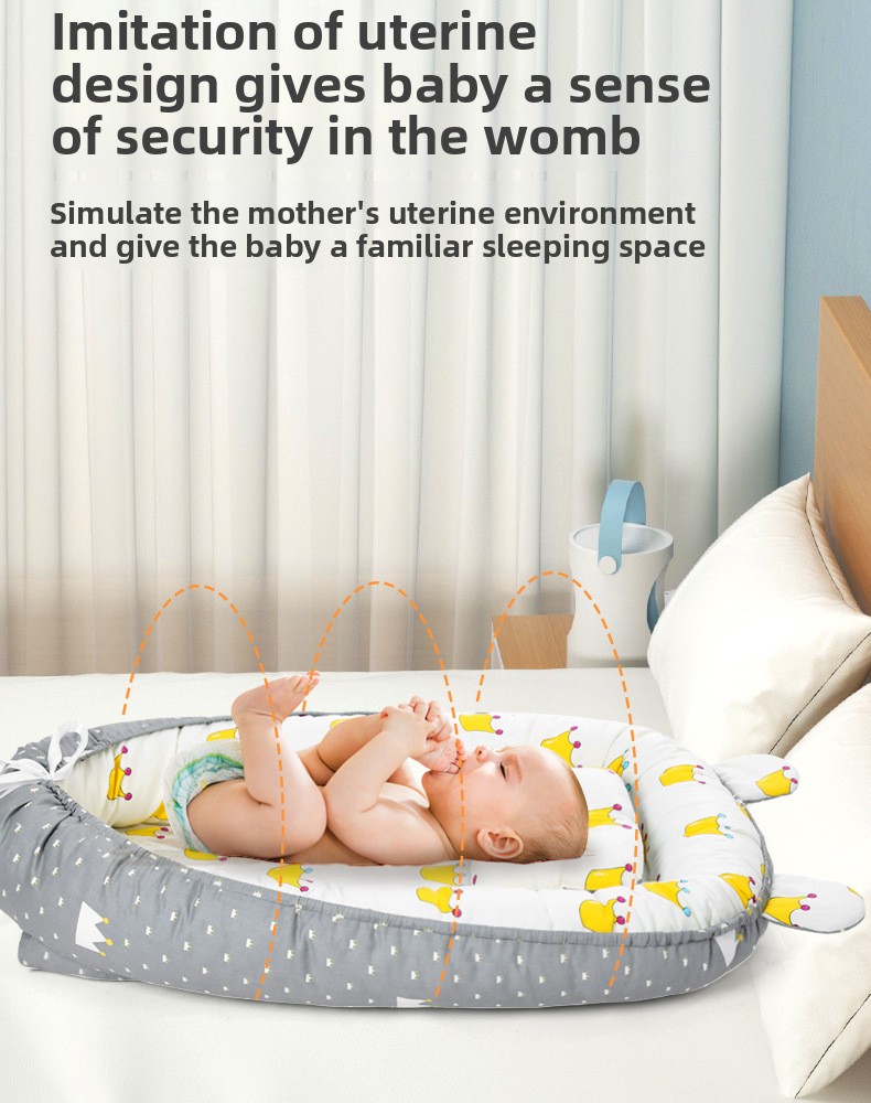 Letto bionico per neonati, letto uterino di sicurezza, nido per neonati, letto anti-salto per neonati, letto centrale, artefatto per il sonno autunnale e invernale_voghion.com