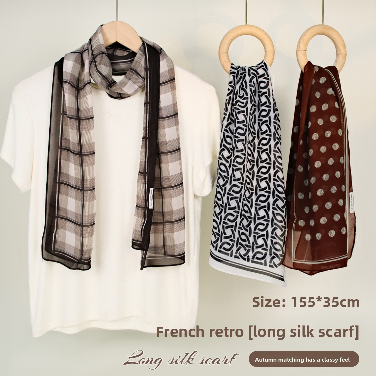 Sciarpa di seta chiffon nuova autunno 2025, leggera e sottile, sciarpa francese, protezione solare, foulard, cintura decorativa_voghion.com