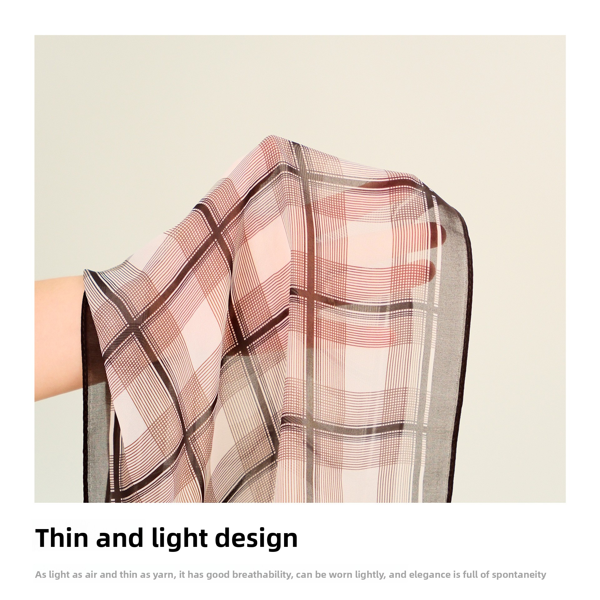 Sciarpa di seta chiffon nuova autunno 2025, leggera e sottile, sciarpa francese, protezione solare, foulard, cintura decorativa_voghion.com