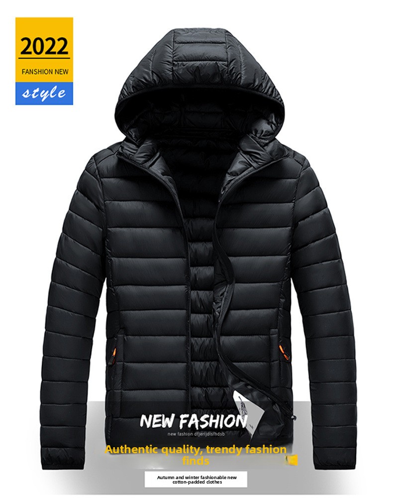 Abiti a costine, Abiti imbottiti in cotone per uomo, Cappelli larghi e rimovibili, Abiti imbottiti in cotone, Giacche casual con cappuccio in cotone imbottite per uomo._voghion.com