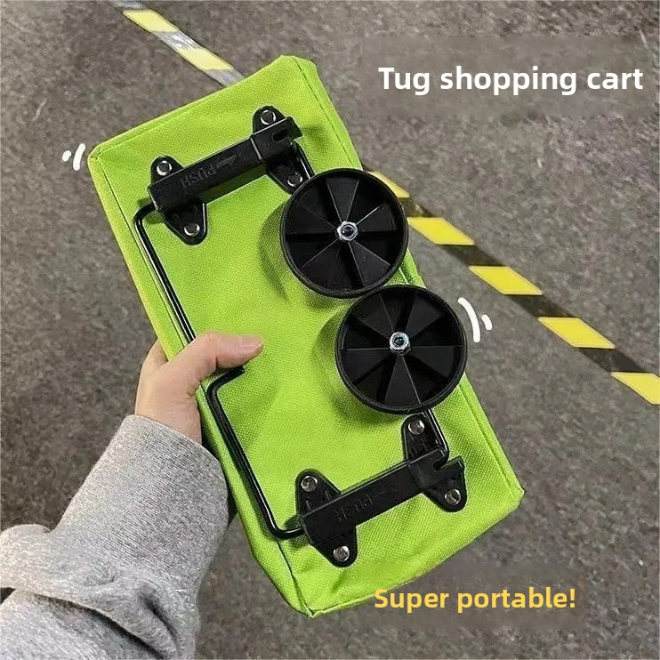 Einkaufswagen Tragbarer Klappwagen Mit Rädern Home Pickup Kurierwagen Kleiner Anhänger_voghion.com