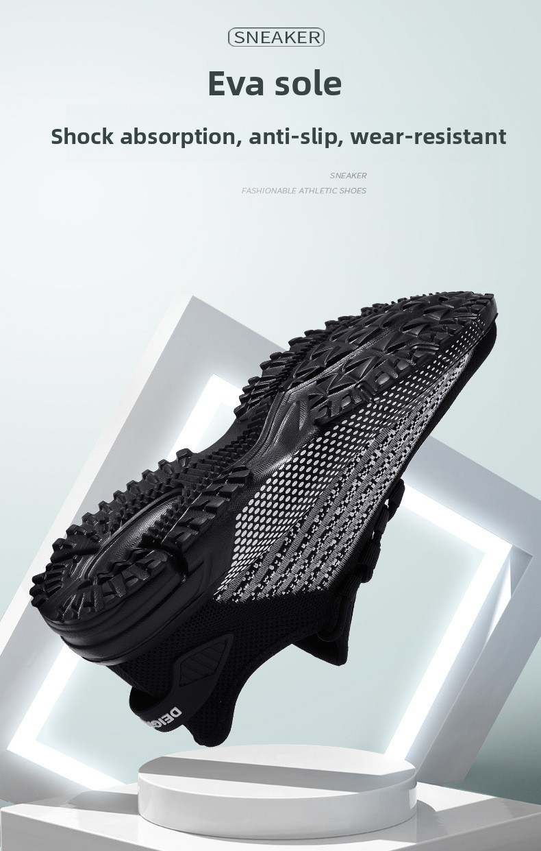 Große Größen Herrenschuhe Neue Marathon-Langstreckenlaufschuhe, atmungsaktive und leichte Laufschuhe Herren Flywoven Mesh Joggingschuhe_voghion.com