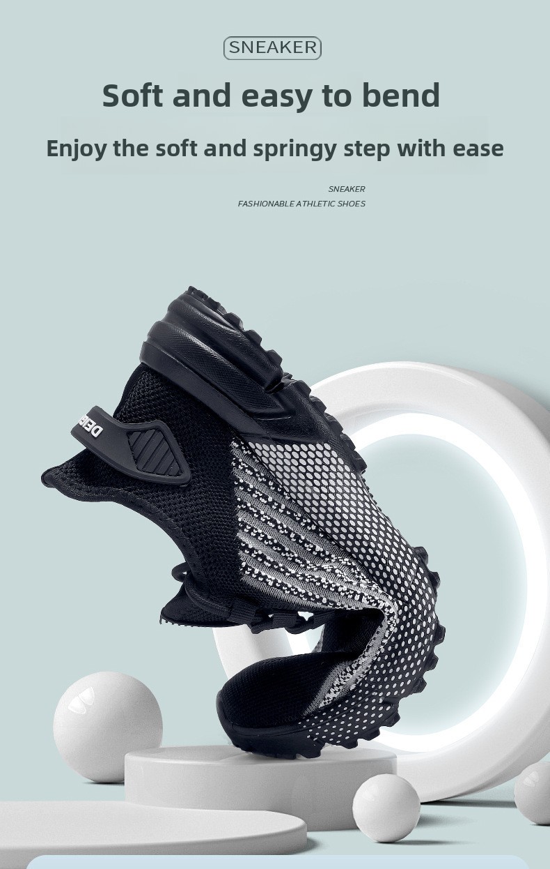 Große Größen Herrenschuhe Neue Marathon-Langstreckenlaufschuhe, atmungsaktive und leichte Laufschuhe Herren Flywoven Mesh Joggingschuhe_voghion.com