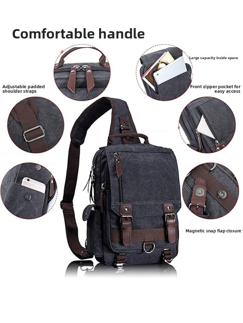 Borsa a tracolla da uomo, borsa da lavoro, borsa a tracolla multifunzionale, zaino da scuola, grande capacità, zaino retrò in tela per computer_voghion.com