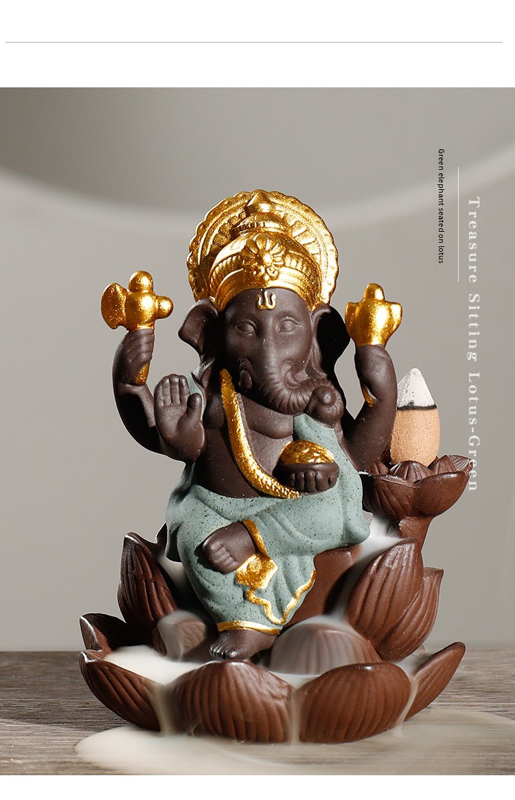 Treasure Elephant Sitting Lotus _17 jpg