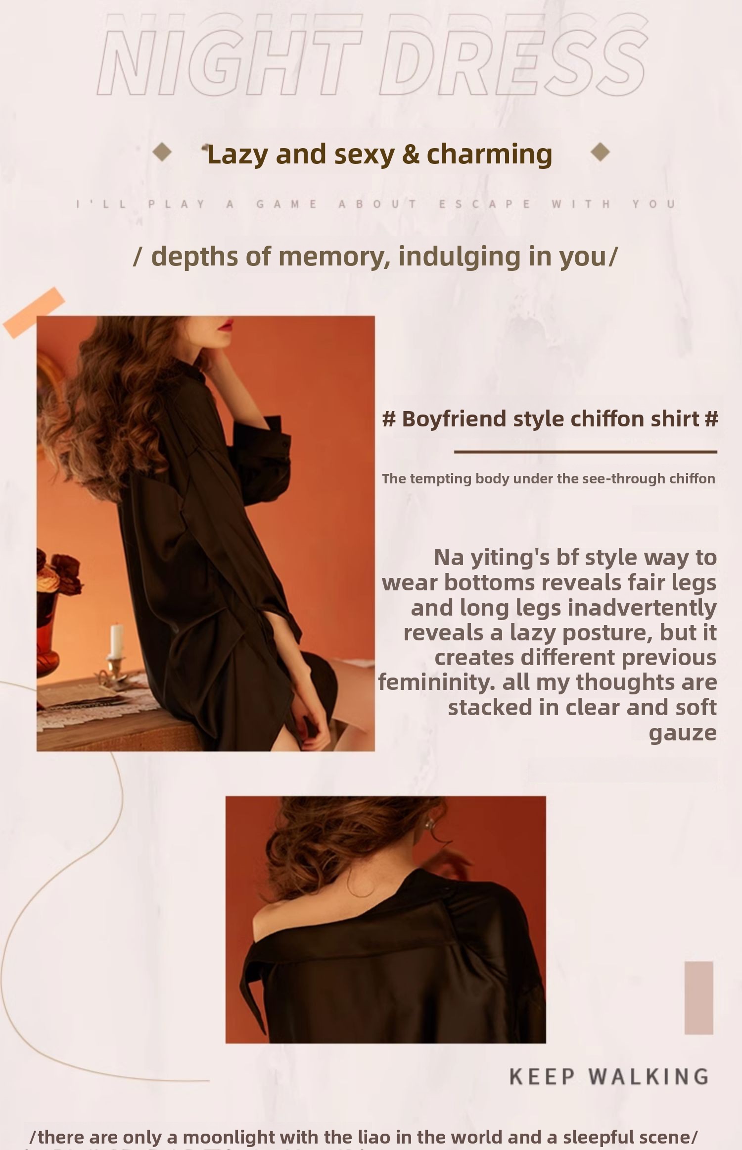 Pyjama sexy haute féminité 2025, nouvelle chemise de nuit grande taille en soie glacée, vêtements de détente fins_voghion.com