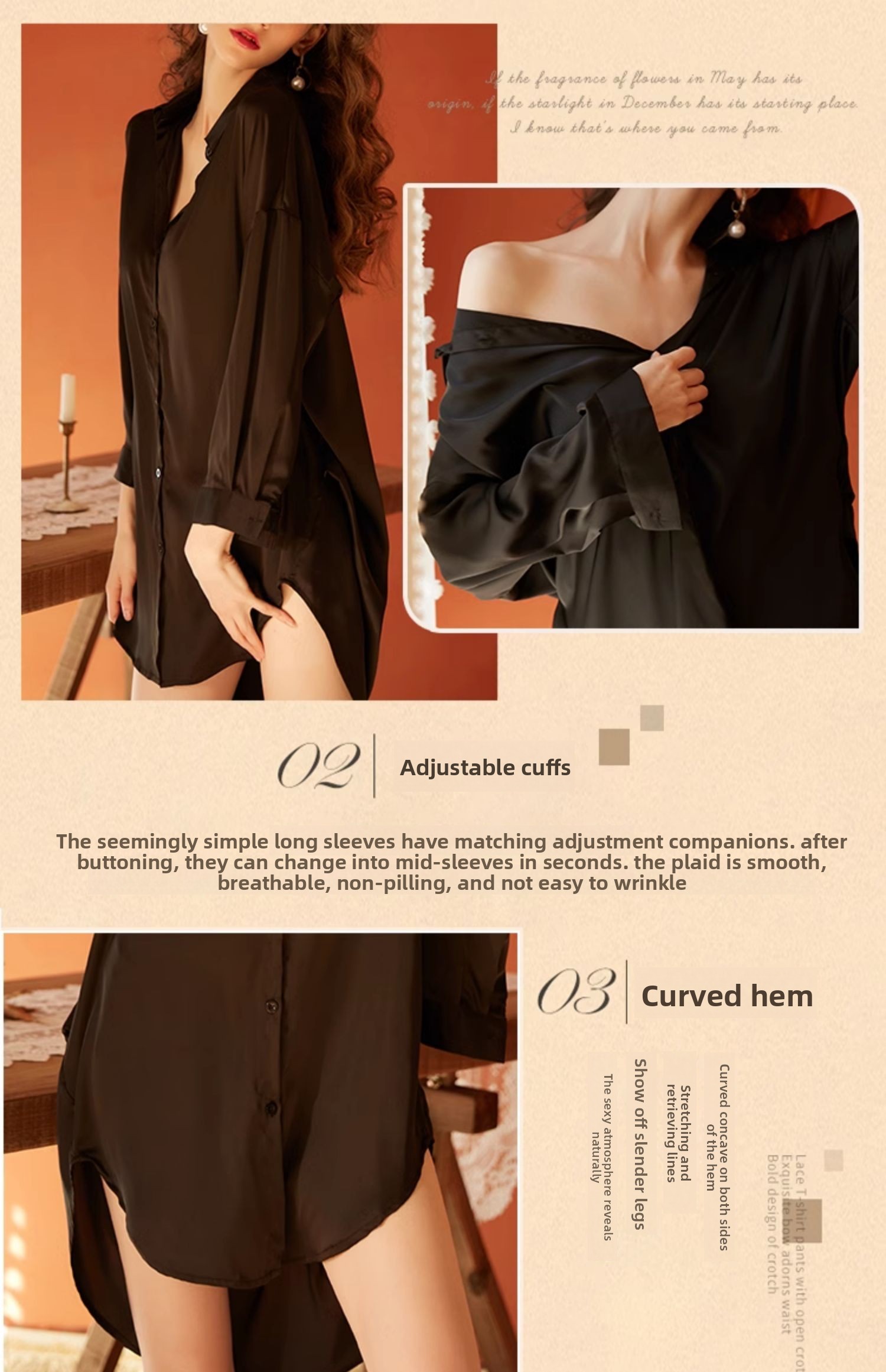 Pyjama sexy haute féminité 2025, nouvelle chemise de nuit grande taille en soie glacée, vêtements de détente fins_voghion.com