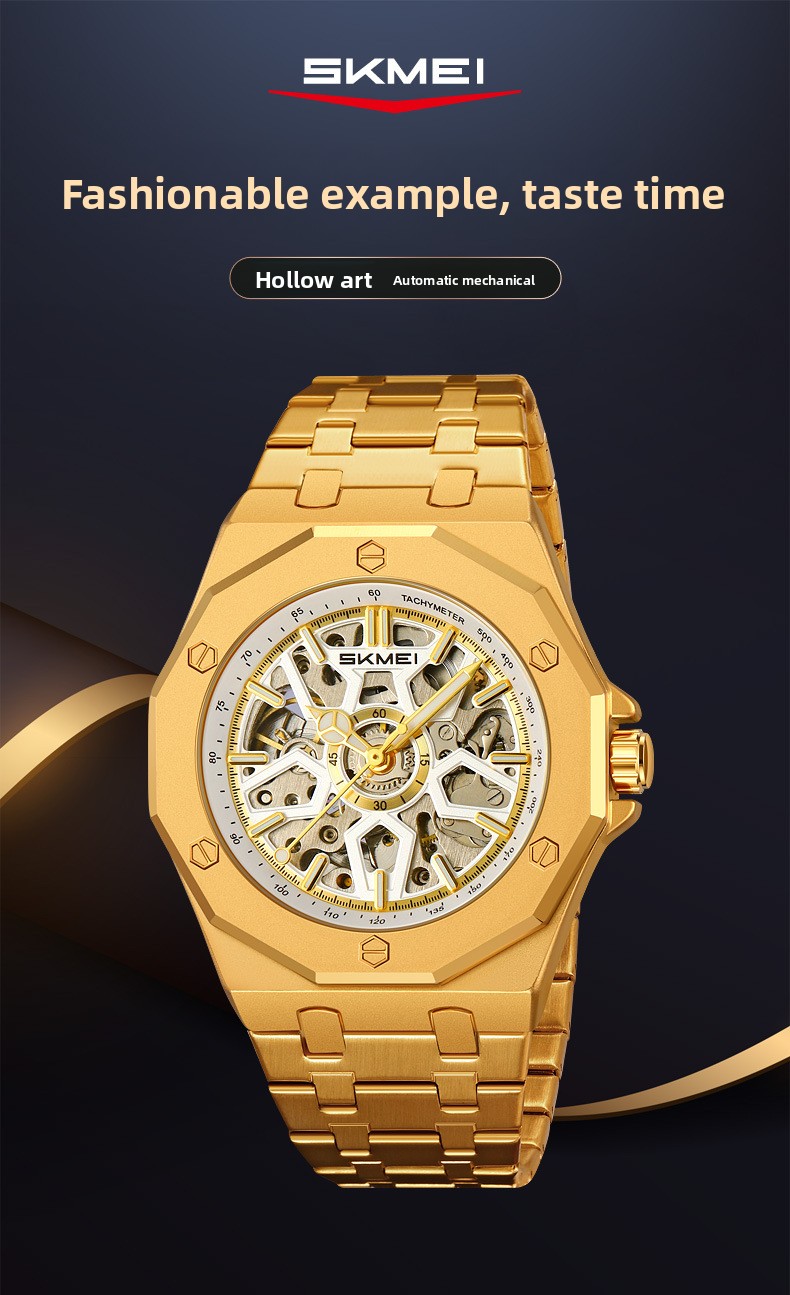 Yeni Saat Erkekler İçin Mekanik Otomatik Aydınlatmalı Saat Üst Düzey Moda Mekanik Saat_voghion.com