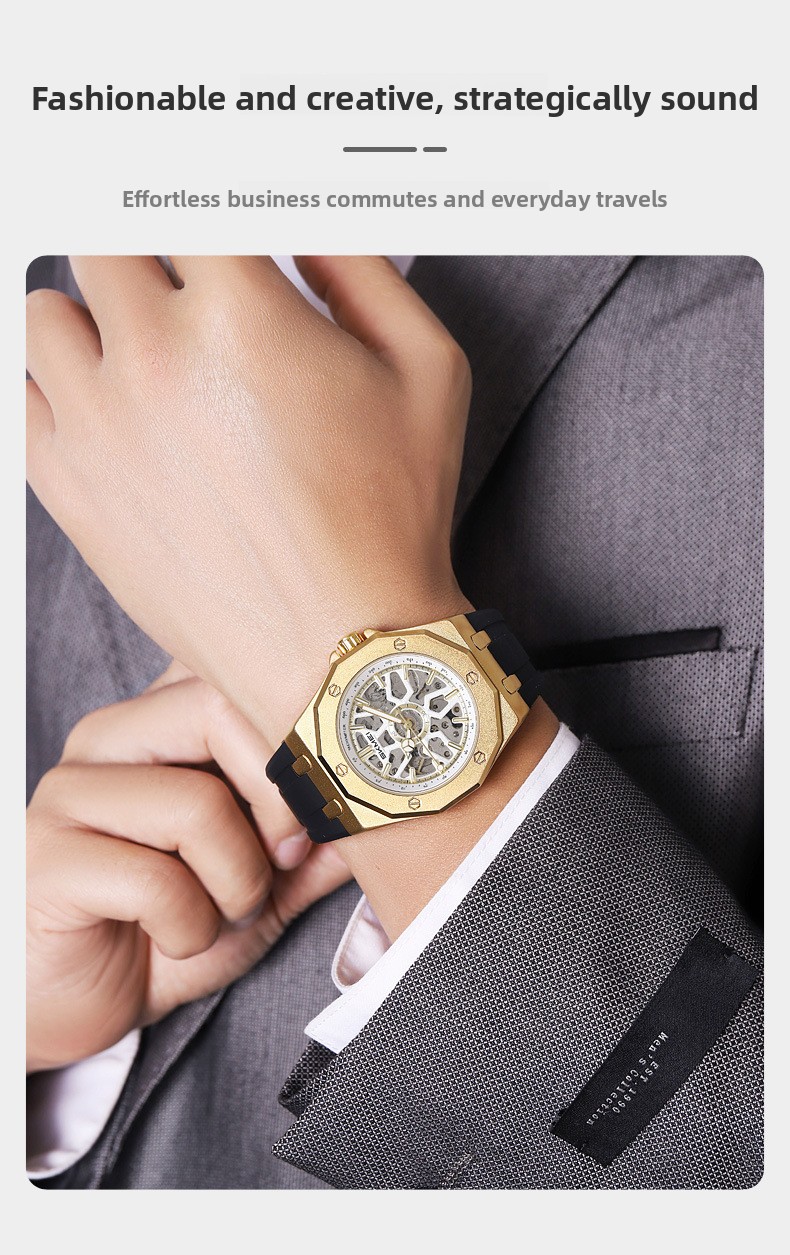 Yeni Saat Erkekler İçin Mekanik Otomatik Aydınlatmalı Saat Üst Düzey Moda Mekanik Saat_voghion.com