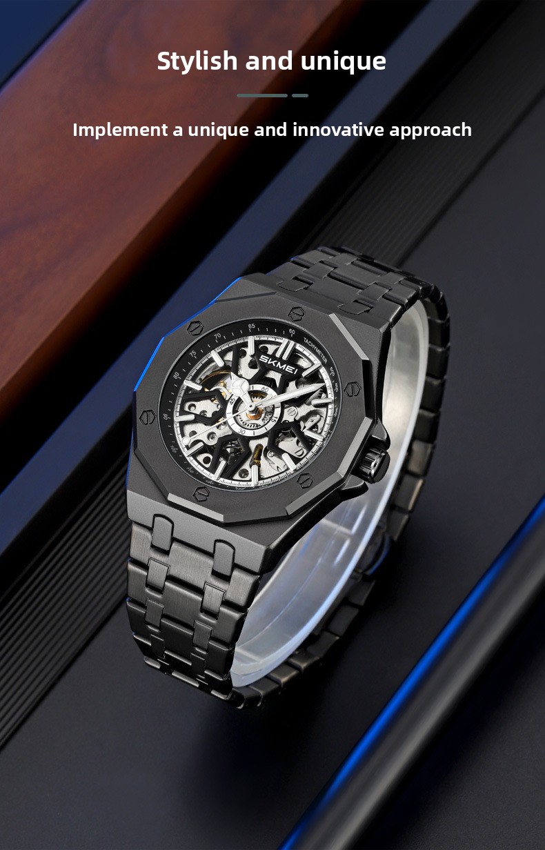 Yeni Saat Erkekler İçin Mekanik Otomatik Aydınlatmalı Saat Üst Düzey Moda Mekanik Saat_voghion.com