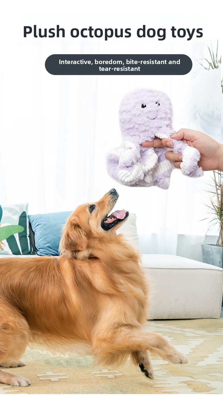 Bite-proof caterpillar dog toy with squeaker - for large-arge Breeds