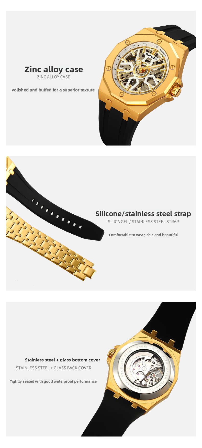 Yeni Saat Erkekler İçin Mekanik Otomatik Aydınlatmalı Saat Üst Düzey Moda Mekanik Saat_voghion.com