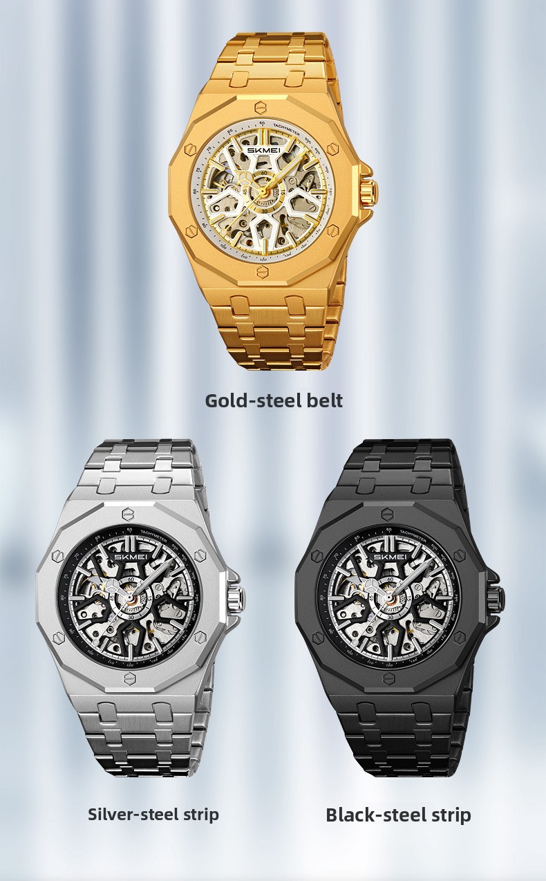 Yeni Saat Erkekler İçin Mekanik Otomatik Aydınlatmalı Saat Üst Düzey Moda Mekanik Saat_voghion.com