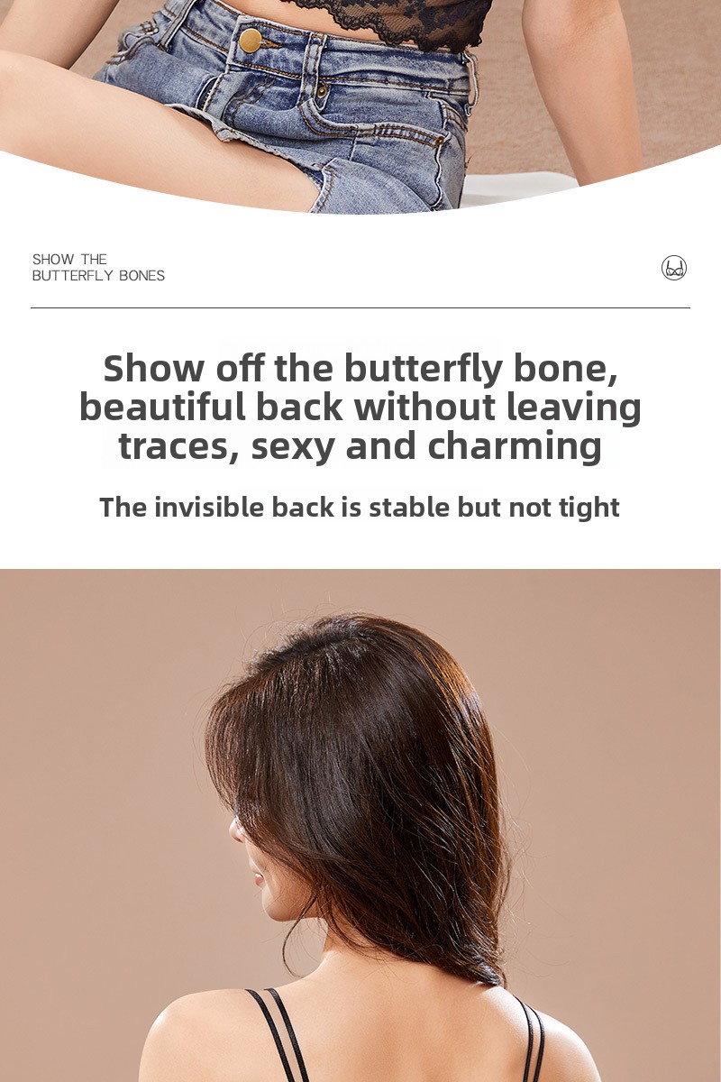 Lace & Latex Bra With Sling Design, Stunning Beauty Back, Chest Pads, And All-in-One Chest Wrap For A Sexy Tube Top Look_voghion.com